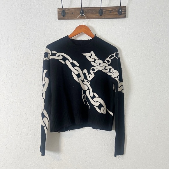 NEW Zadig & Voltaire starry distressed cashmere sweater - Picture 5 of 11